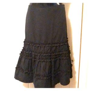 Ann Taylor Black frill skirt